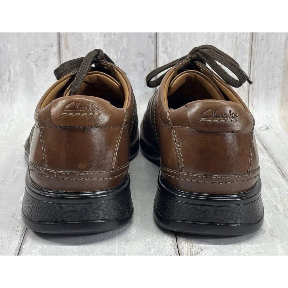 Clarks Touareg Vibe Mens 11 M Brown Leather Lace Up Dress Shoes 26114014 Box